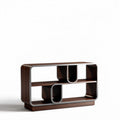 Stolik kawowy z drewna i metalu do salonu - 80 x 30 x 70cm