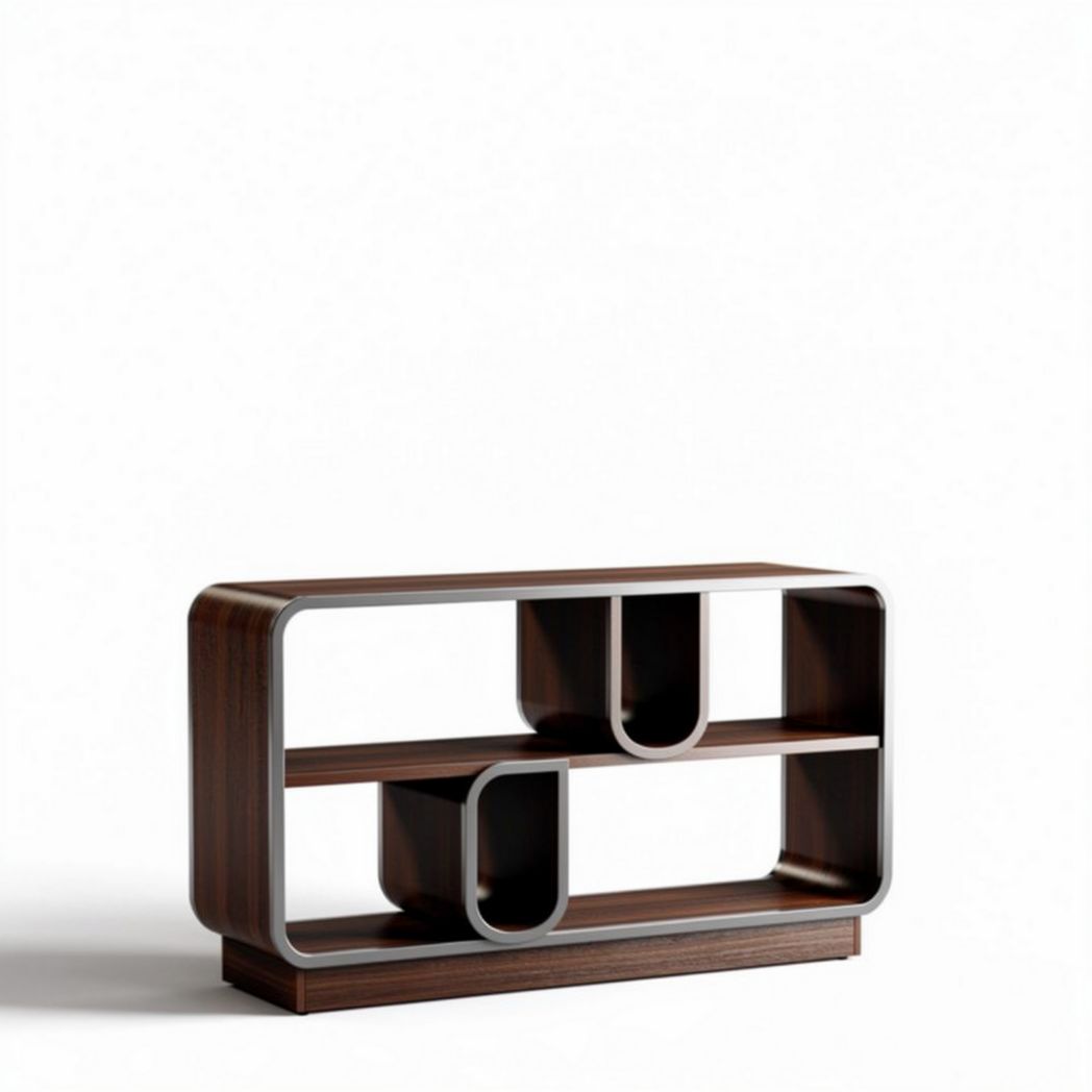 Stolik kawowy z drewna i metalu do salonu - 80 x 30 x 70cm